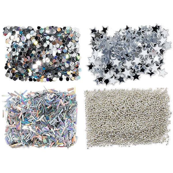 PEGGY SAGE MINI KIT PAILLETTE PER UNGHIE - ARGENT - Tre Pi Profumerie