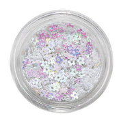 PEGGY SAGE PAILLETTE PER UNGHIE WHITE HOLO FLOWERS - Tre Pi Profumerie