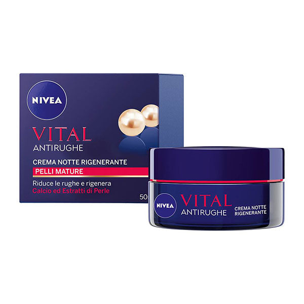 NIVEA VITAL ANTIRUGHE CREMA NOTTE RIGENERANTE 50 ML - Tre Pi Profumerie