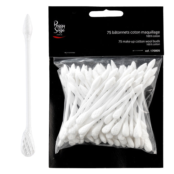 PEGGY SAGE 75 BASTONCINI DI COTONE MAKE-UP - Tre Pi Profumerie
