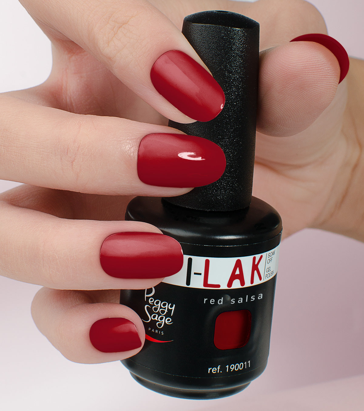 PEGGY SAGE SOAK OFF GEL POLISH I-LAK RED SALSA - 15ML - Tre Pi Profumerie