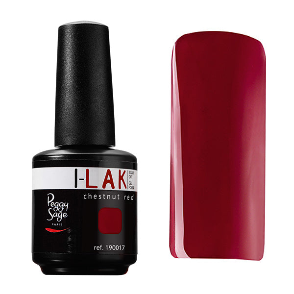 PEGGY SAGE SOAK OFF GEL POLISH I-LAK CHESTNUT RED - 15ML - Tre Pi Profumerie