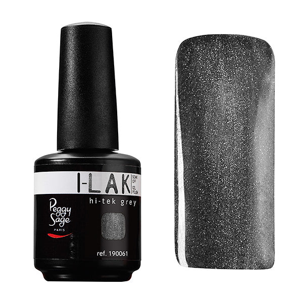 PEGGY SAGE SOAK OFF GEL POLISH I-LAK - HI-TEK GREY - 15ML - Tre Pi Profumerie