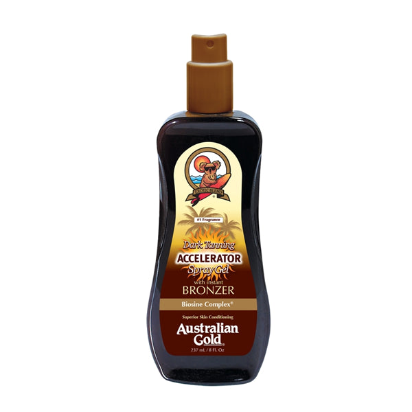 AUSTRALIAN GOLD ACCELERATOR SPRAY GEL DARK TANNING 237 ML - Tre Pi Profumerie
