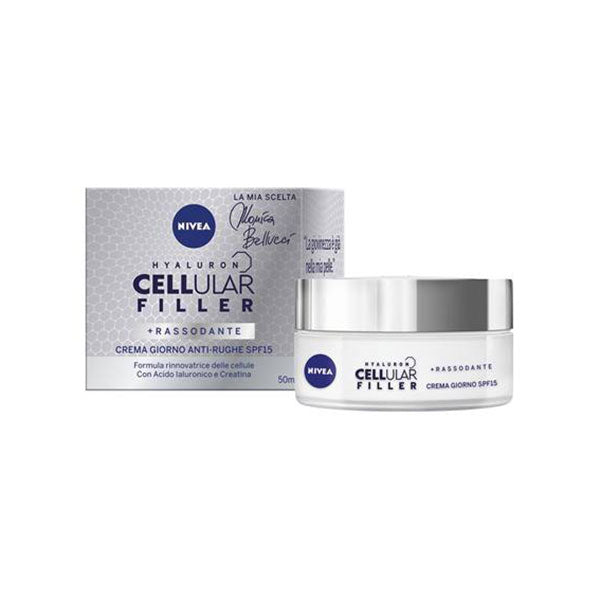 NIVEA HYALURON CELLULARFILLER CREMA GIORNO ANTI RUGHE SPF 15 50 - Tre Pi Profumerie