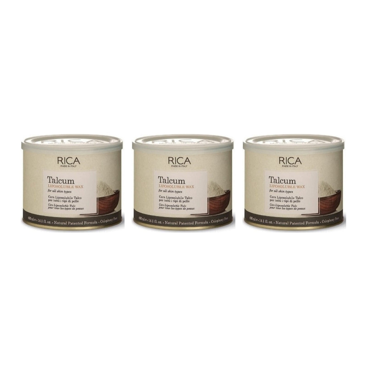 RICA CERETTA TALCO LIPOSOLUBILE 400 ML - CONF. 3 PZ