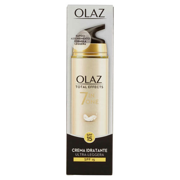 OLAZ TOTAL EFFECTS 7 INONE CREMA IDRATANTE U.LEGGER SPF15 50 ML - Tre Pi Profumerie