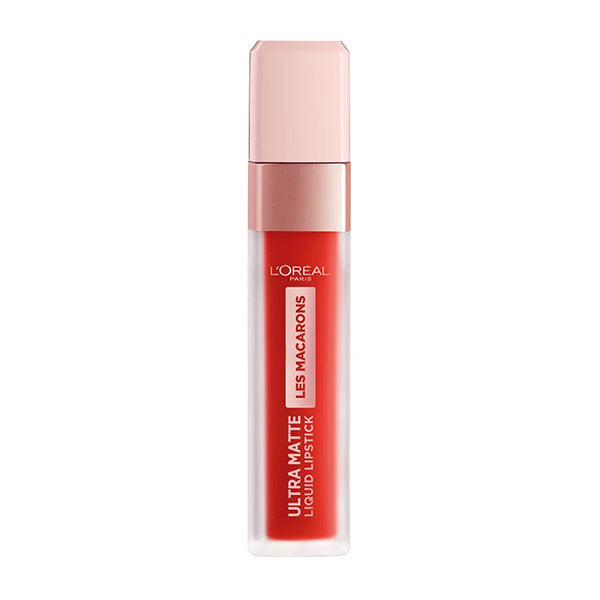 L'OREAL LES MACARONS LIQUID LIPSTCK ULTRA MATTE STRAWBERRY 832 - Tre Pi Profumerie