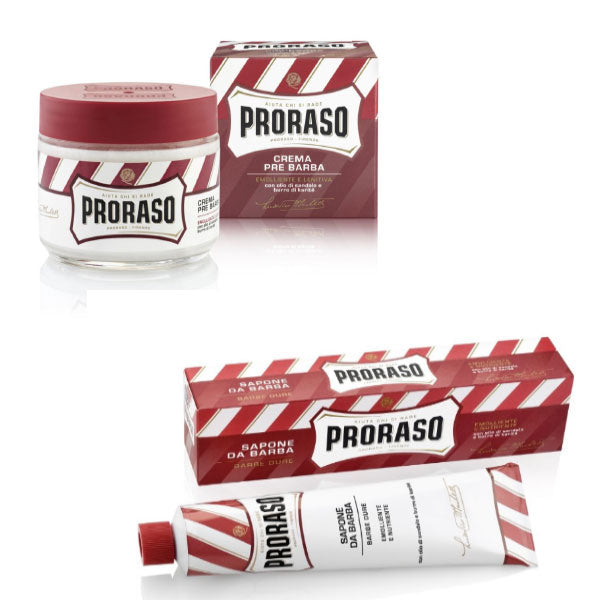 PRORASO KIT RASATURA PROFESSIONALE ROSSO 008 - Tre Pi Profumerie