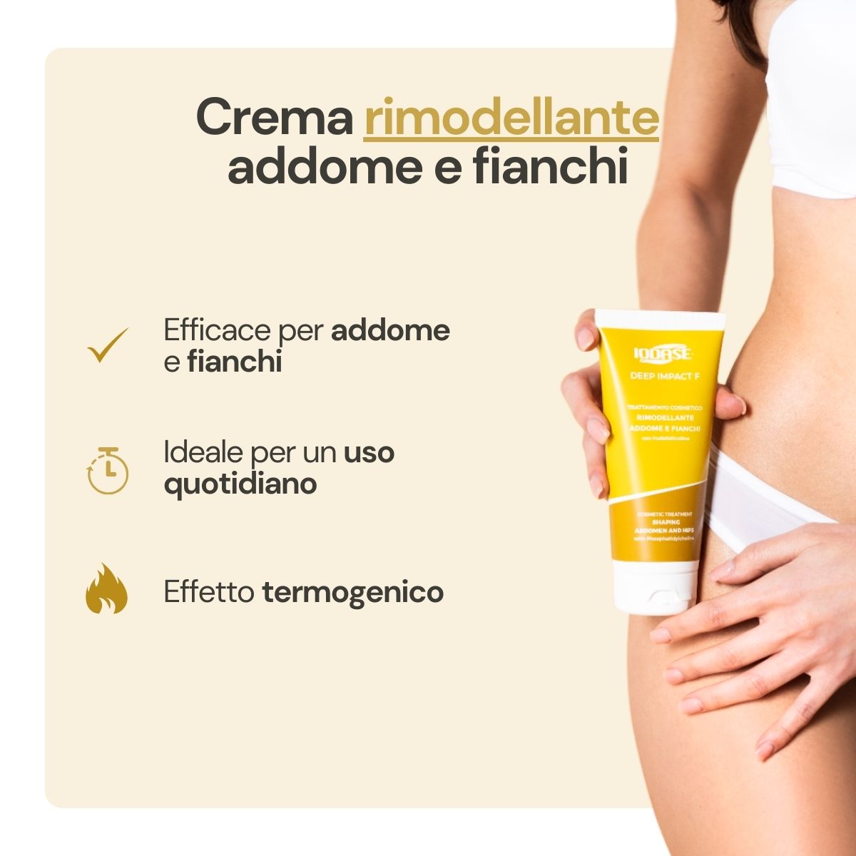 Iodase Cosmetics Crema rimodellante addome e fianchi