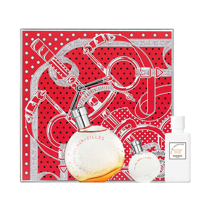 HERMES EAU DES MERVEILLES COFANETTO EDT 50 ML + EDT 7,5 +BD 40ML - Tre Pi Profumerie