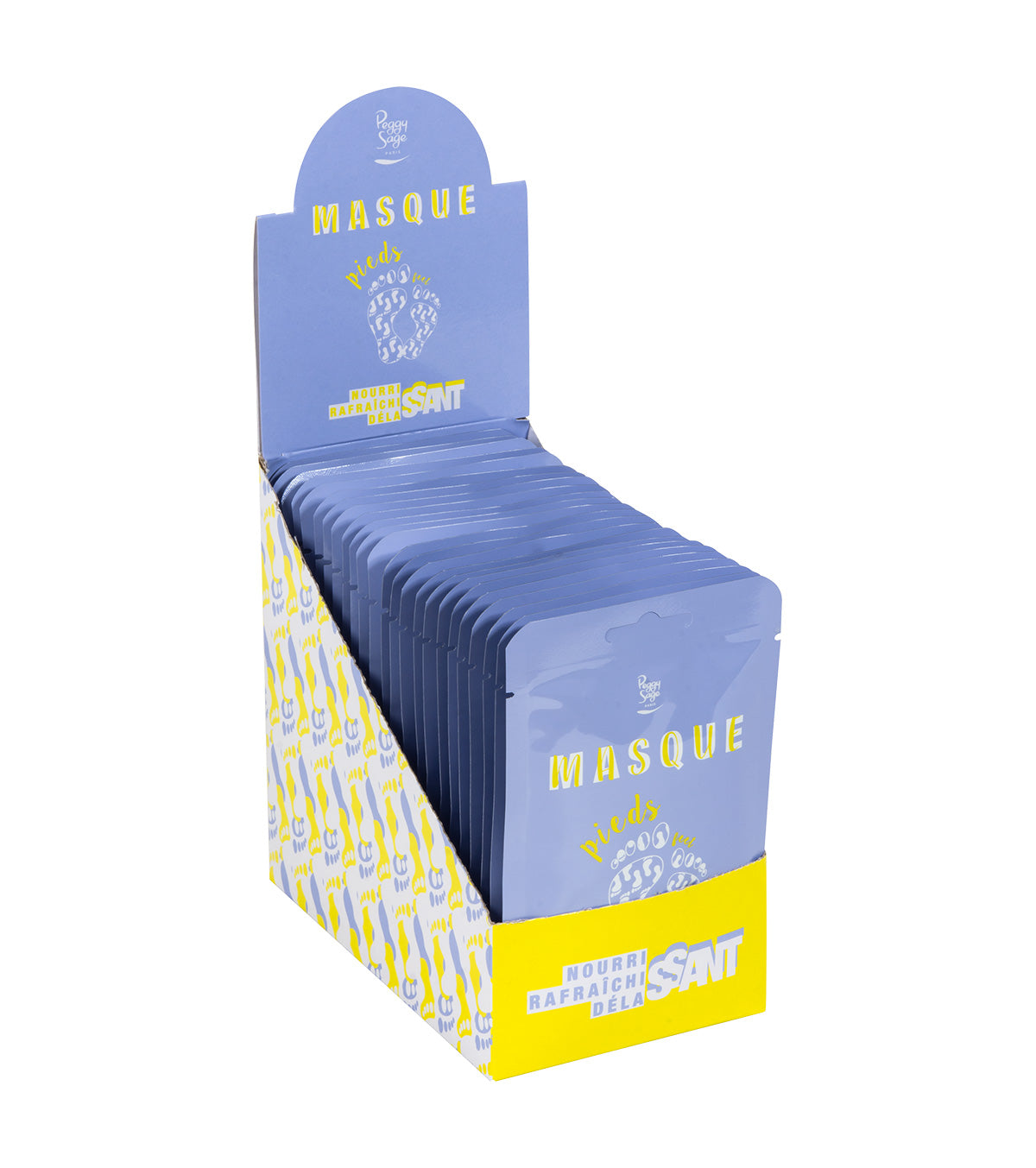 PEGGY SAGE PRESENTOIR 24 MASQUES PIEDS NOURRISSANT-RAFRAICHISSA - Tre Pi Profumerie