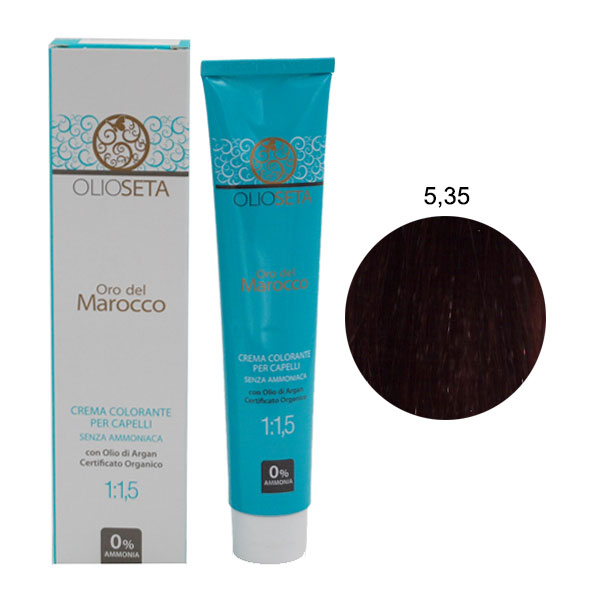 OLIOSETA ORO DEL MAROCCO TINTURA CASTANO CHIARO TABACCO 5.35 - Tre Pi Profumerie