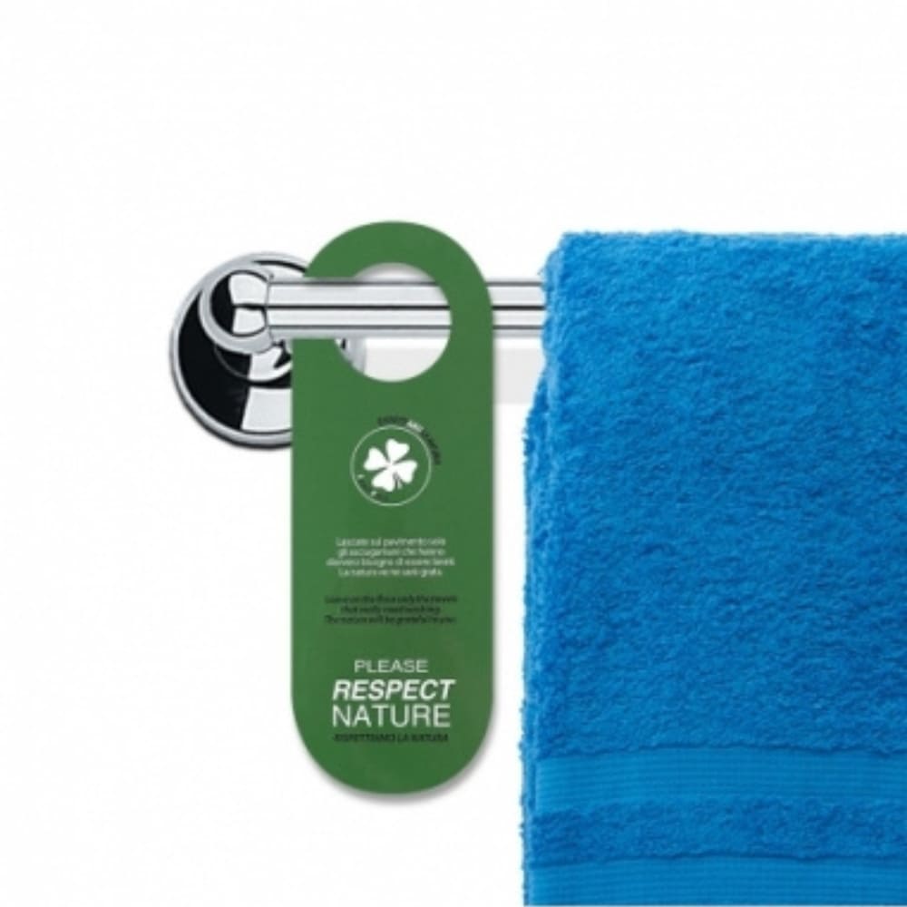Flexi Amenities Cartellino ecologia bagno Hotel Italiano e Inglese