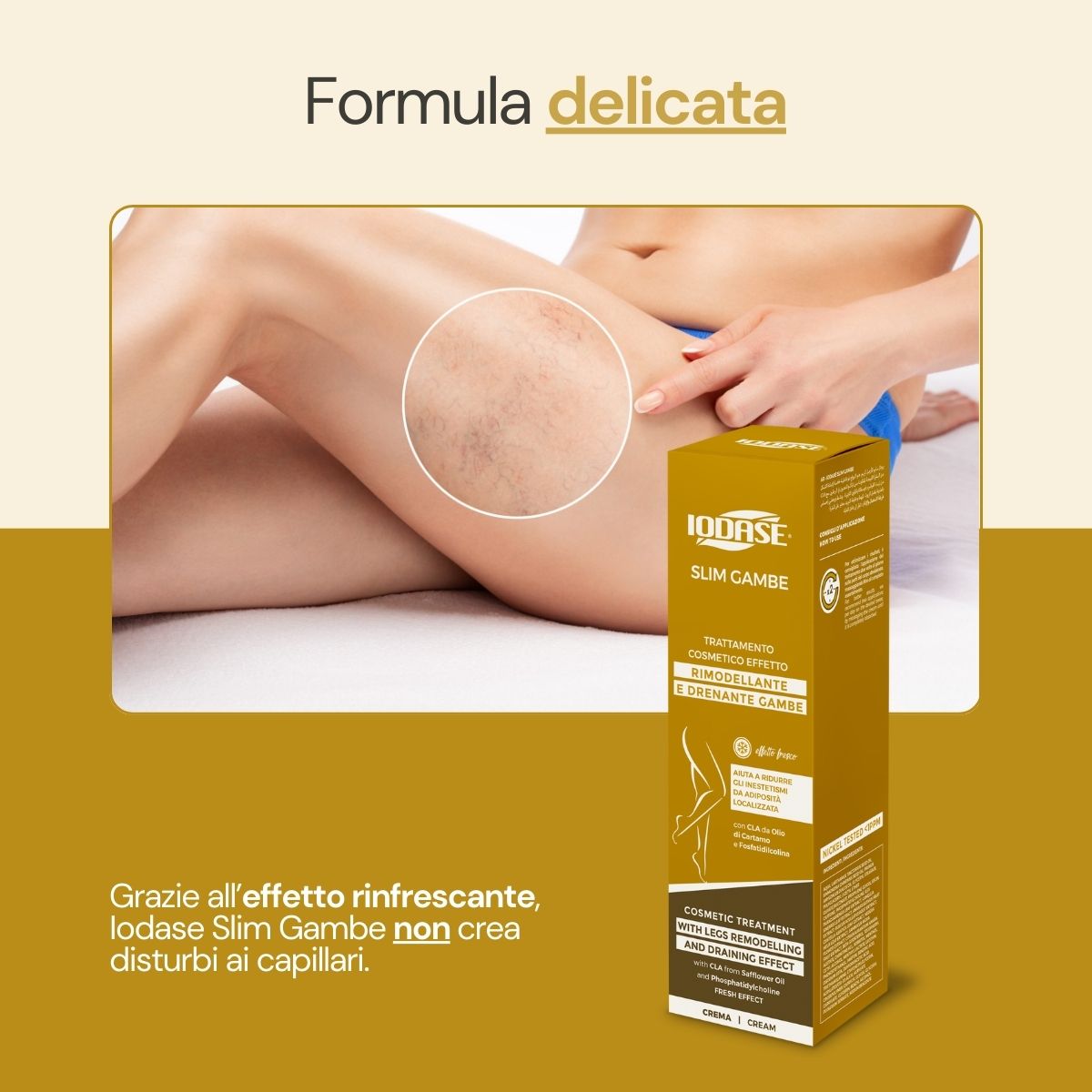 Iodase Cosmetics Crema snellente e drenante gambe