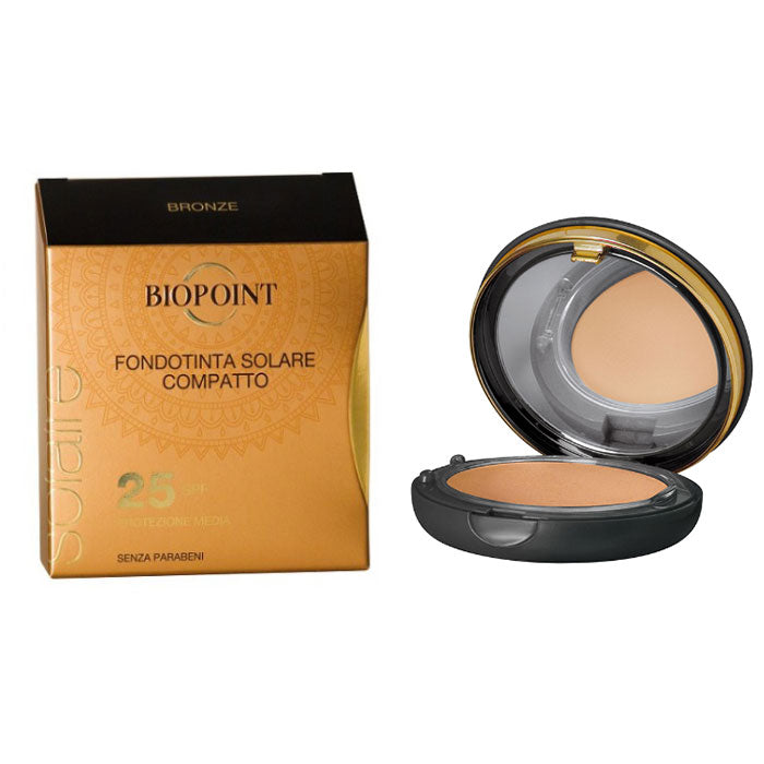 BIOPOINT SOLAIRE FONDOTINTA SOLARE COMPATTO BRONZE 25 SPF - Tre Pi Profumerie