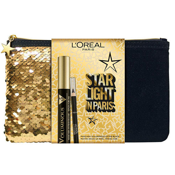 L'OREAL STAR LIGHT IN PARIS MASCARA VOLUMINOUS + MATITA KHOL - Tre Pi Profumerie