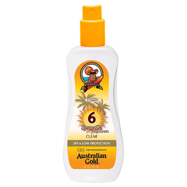 AUSTRALIAN GOLD SPRAY GEL CLEAR SPF 6 LOW PROTECTION 237 ML - Tre Pi Profumerie