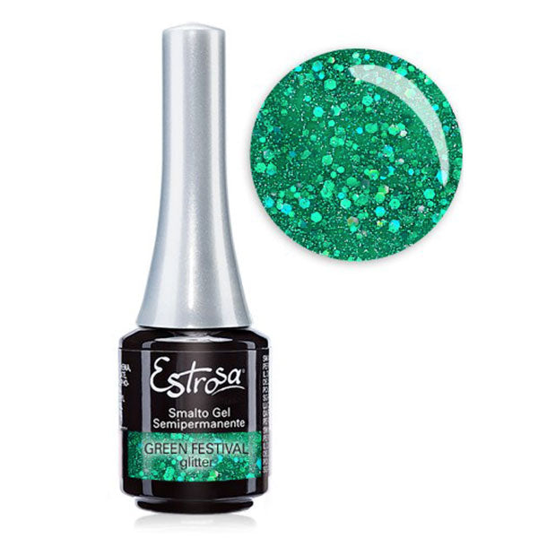ESTROSA SMALTO GEL SEMIPERMANENTE GREEN FESTIVAL 7920 7 ML - Tre Pi Profumerie