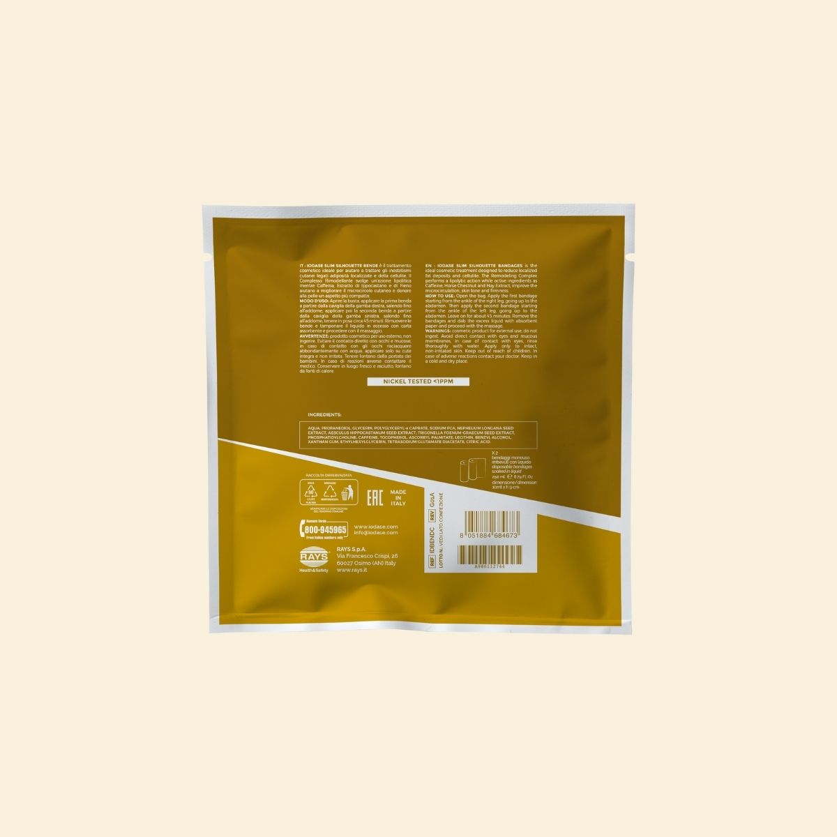 Iodase Cosmetics Bendaggi tonificanti gambe, addome e braccia