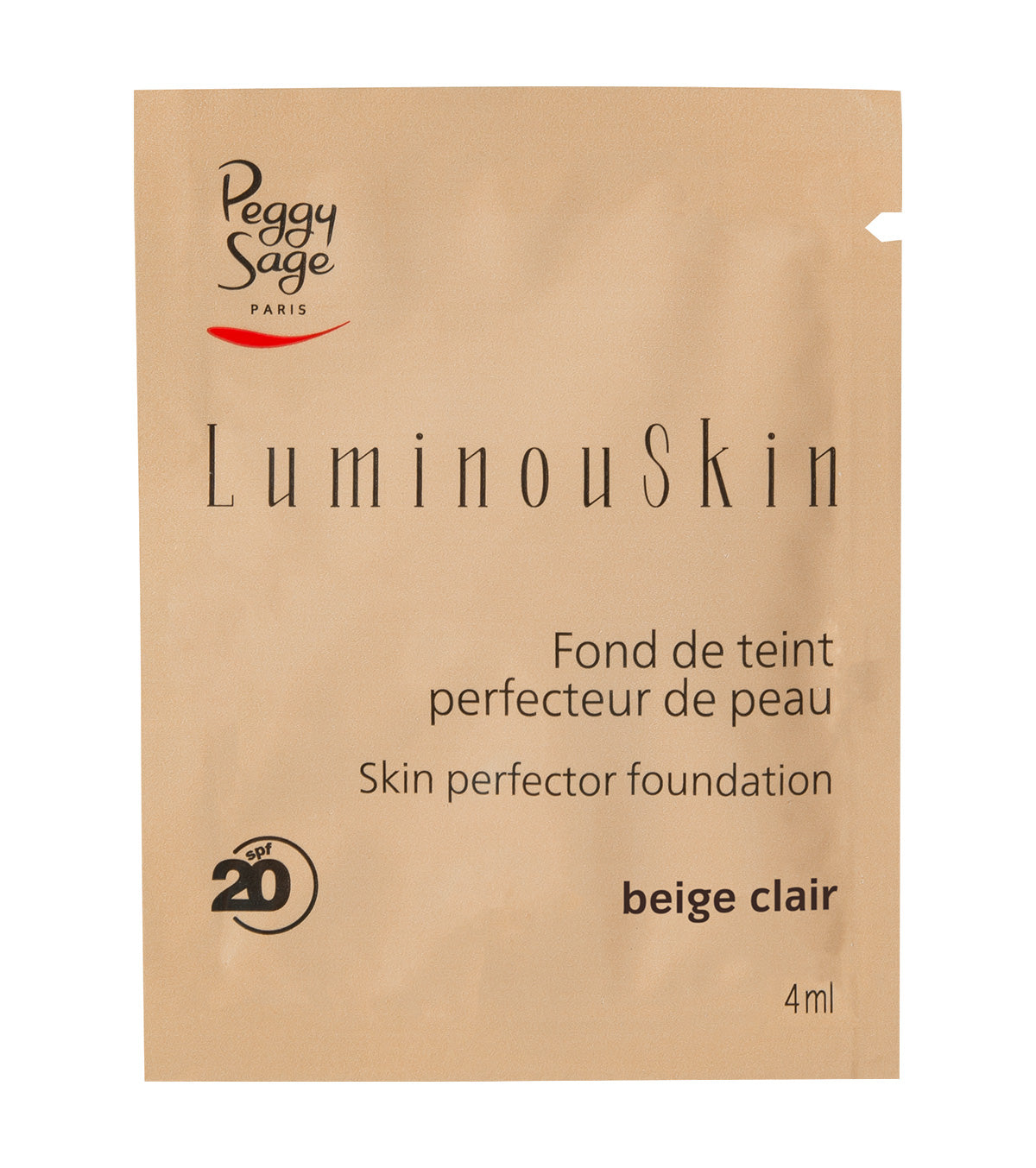 PEGGY SAGE CAMPIONE FONDOTINTA PERFEZIONATORE LUMINOUSKIN - BEI - Tre Pi Profumerie