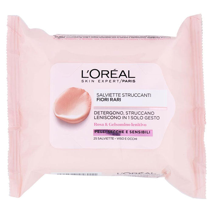 L'OREAL SKIN EXPERT SALVIETTE STRUCCANTI FIORI RARI 25 PEZZI - Tre Pi Profumerie