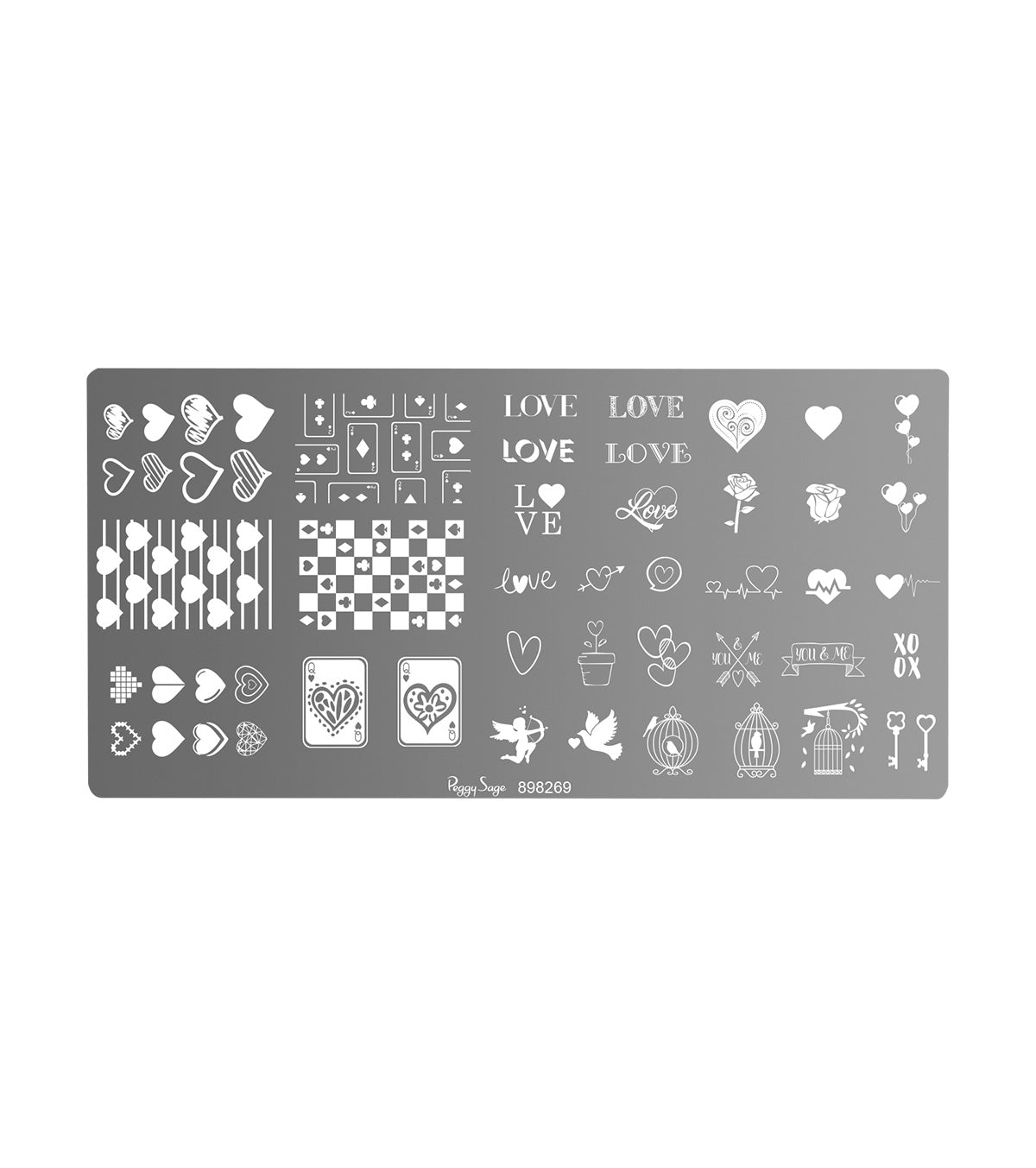 PEGGY SAGE TAVOLA DI STAMPING NAIL ART LOVE - Tre Pi Profumerie