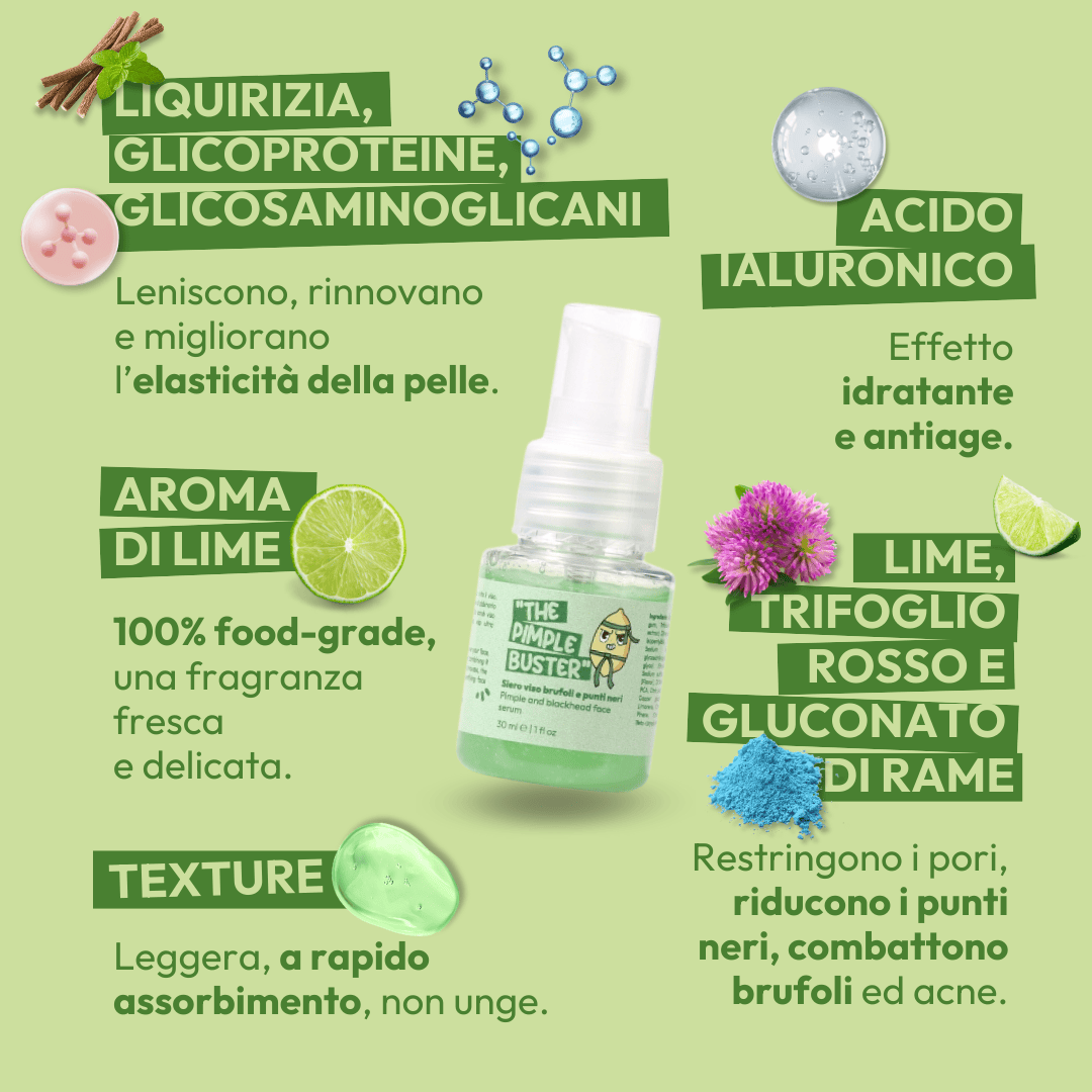 Siero viso brufoli e punti neri