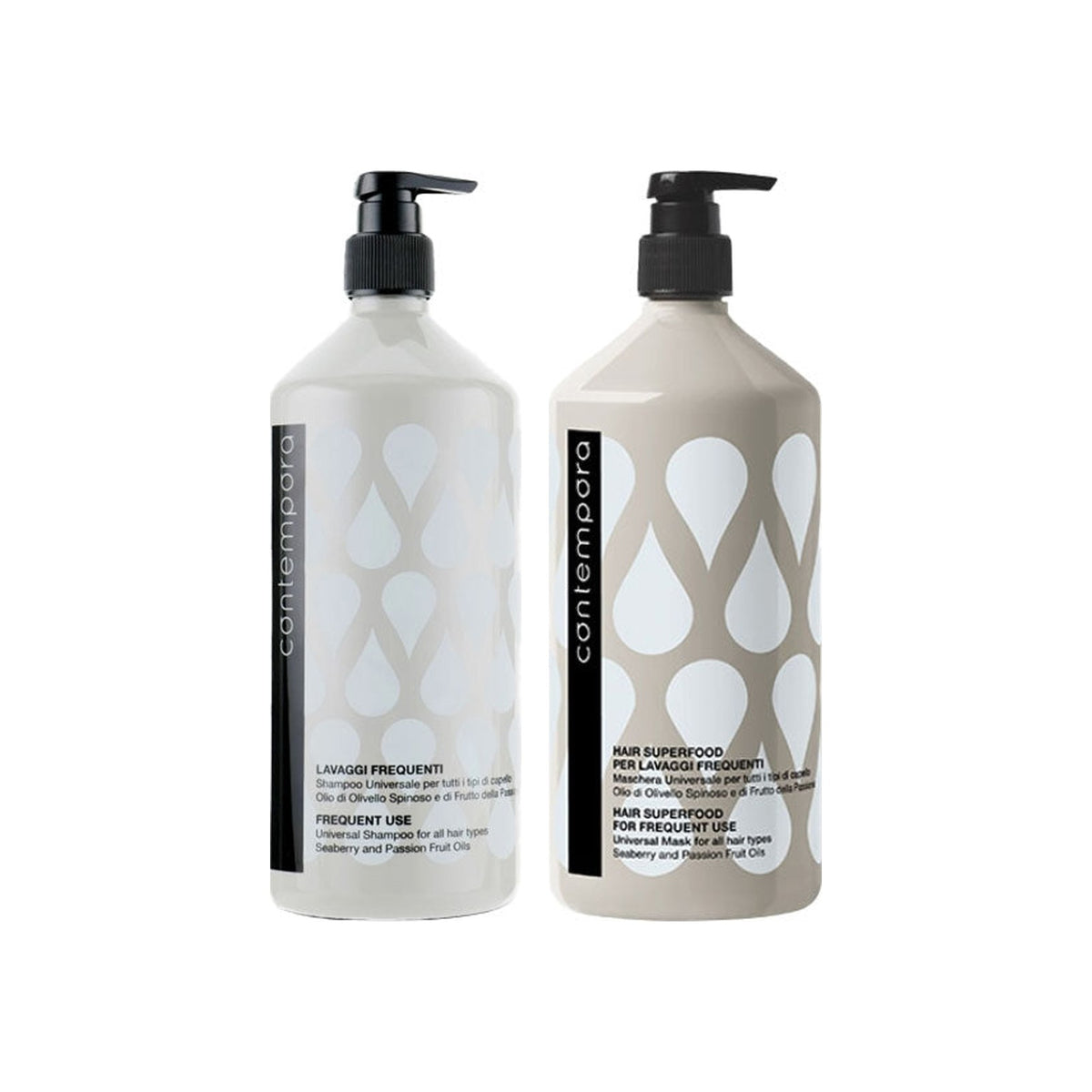 KIT CONTEMPORA UNIVERSALE PER LAVAGGI FREQUENTI SHAMPOO+MASCHERA