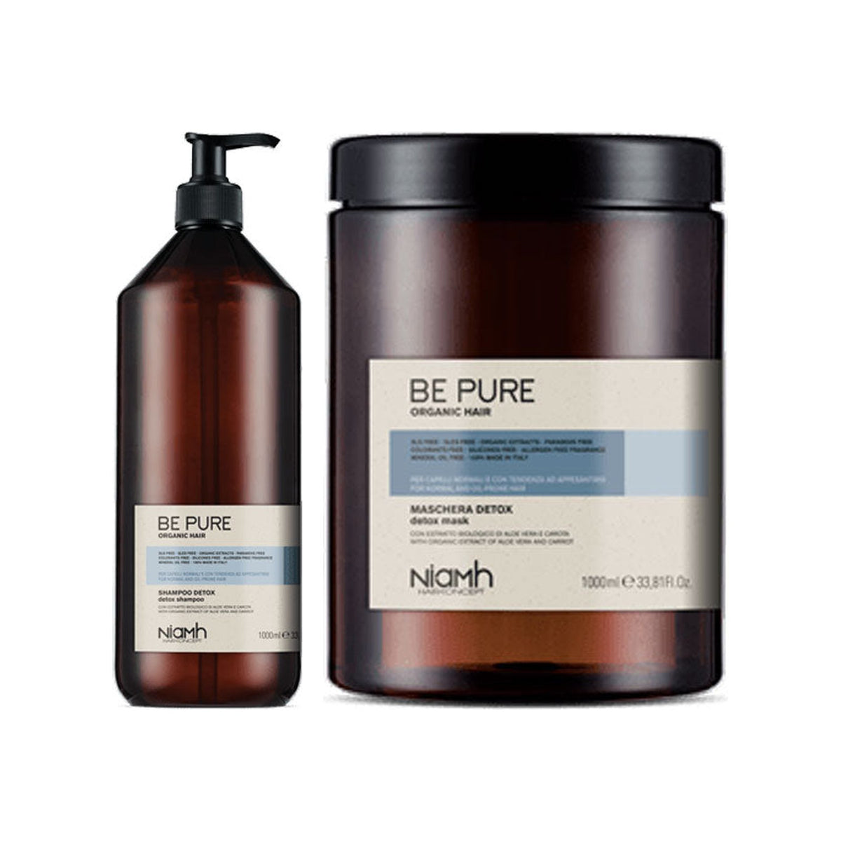 KIT NIAMH BE PURE DETOXSHAMPOO+MASCHERA