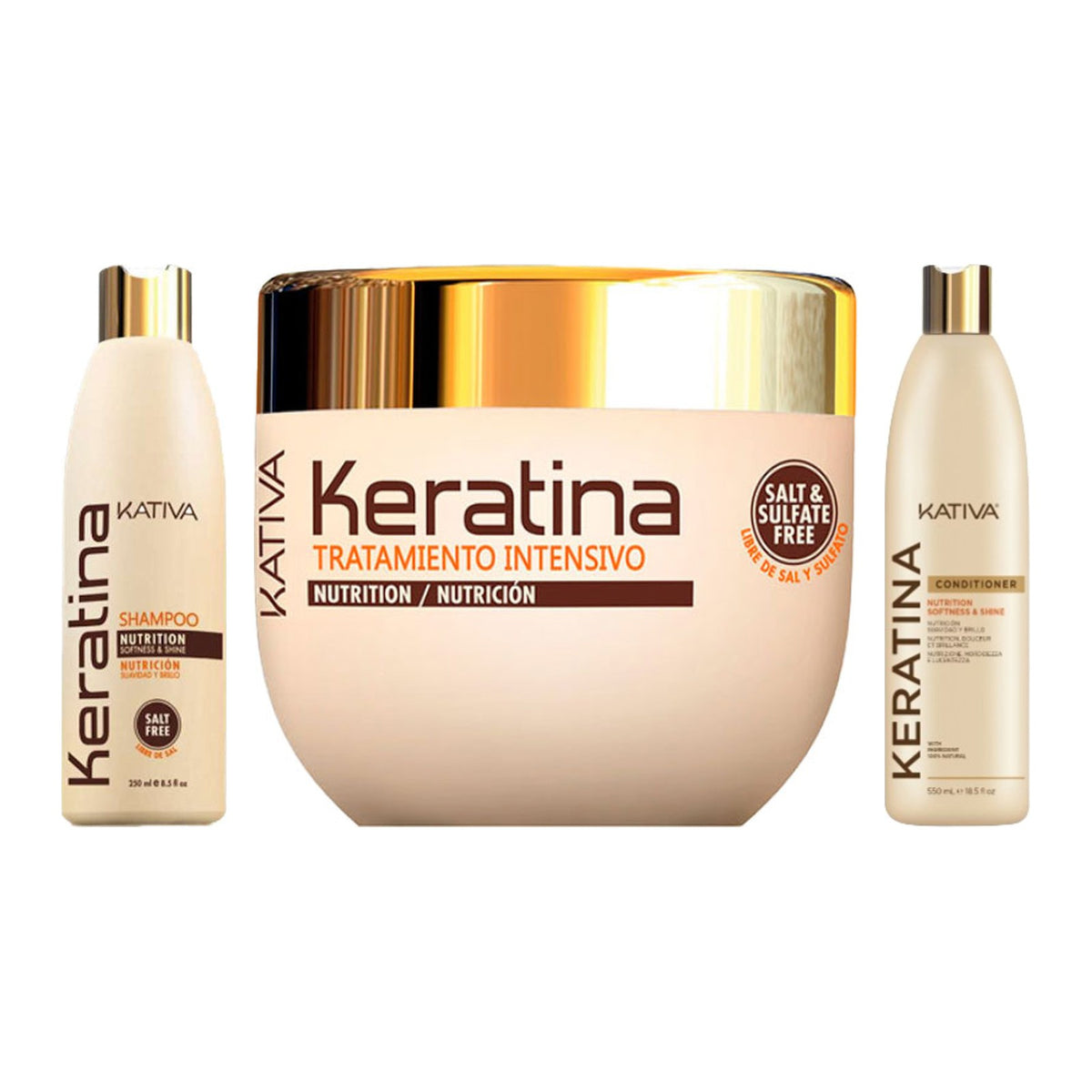 KIT KATIVA KERATINA NUTRITION SOFTNESS& SHAMPOO+MASCHERA+BALSAMO