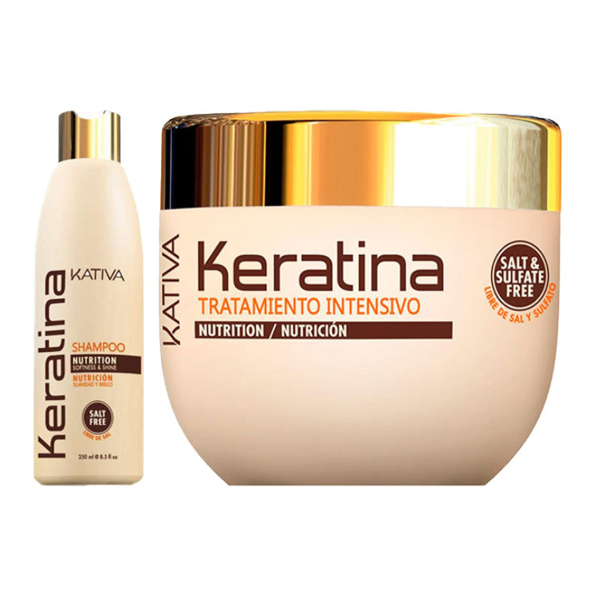 KIT KATIVA KERATINA NUTRITION SOFTNESS&SHINE SHAMPOO+MASCHERA