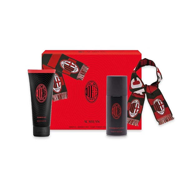 AC MILAN COFANETTO DEO 150 ML + SHOWER GEL 200 ML + SCIARPA - Tre Pi Profumerie