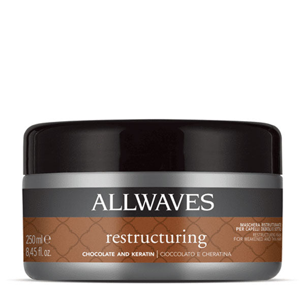 ALLWAVES MASCHERA RISTRUTTURANTE CIOCCOLATO+CHERATINA 250 ML - Tre Pi Profumerie