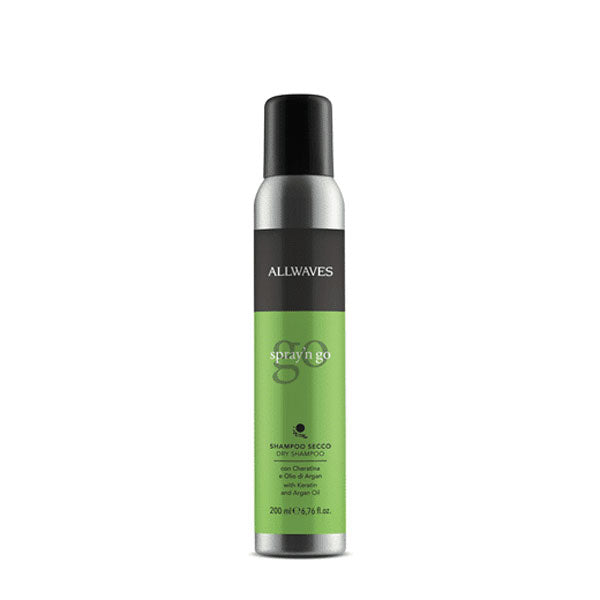 ALLWAVES SHAMPOO A SECCO ARGAN E CHERATINA SPRAY'N GO 200 ML - Tre Pi Profumerie
