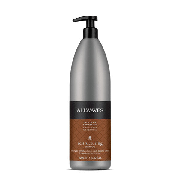 ALLWAVES SHAMPOO RISTRUTTURANTE CIOCCOLATO+CHERATINA 1000 ML - Tre Pi Profumerie
