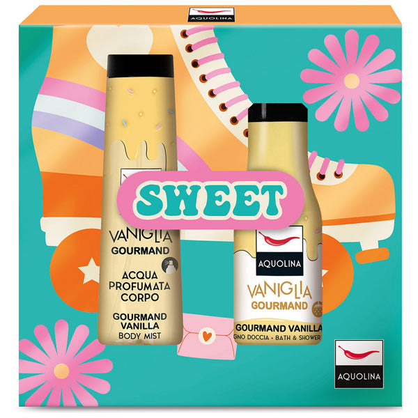 AQUOLINA COFANETTO SWEET VANIGLIA GOURMAND ACQUA CORPO - Tre Pi Profumerie