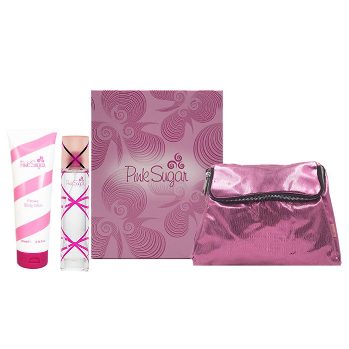 AQUOLINA PINK SUGAR COFANETTO EDT 100 + B.LOTION 250 + POCHETTE - Tre Pi Profumerie