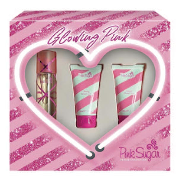 AQUOLINA PINK SUGAR 50 ML + SHOWER GEL + CREMA CORPO - Tre Pi Profumerie