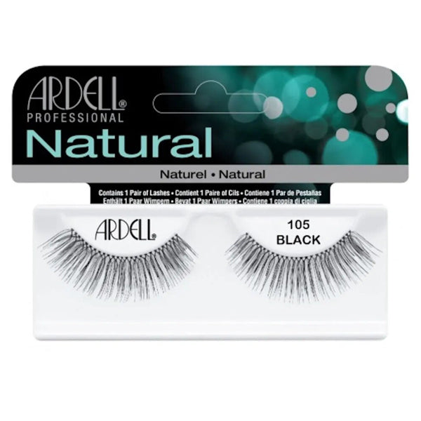 ARDELL CIGLIA FINTE 65002 NATURAL STRIP LASHES 105 BLACK - Tre Pi Profumerie