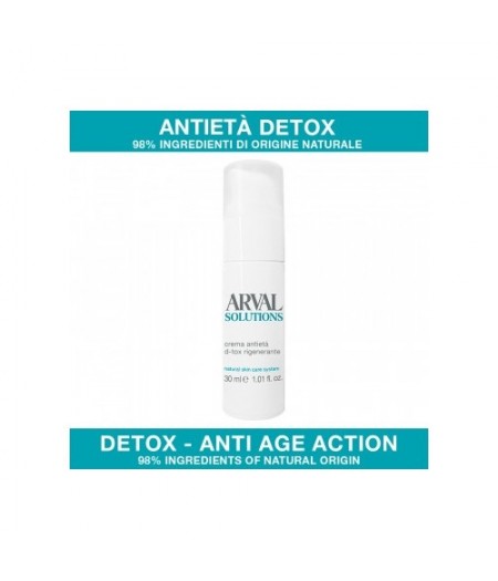 ARVAL SOLUTIONS D-TOX CREMA ANTI ETA RIGENERANTE 30 ML - Tre Pi Profumerie
