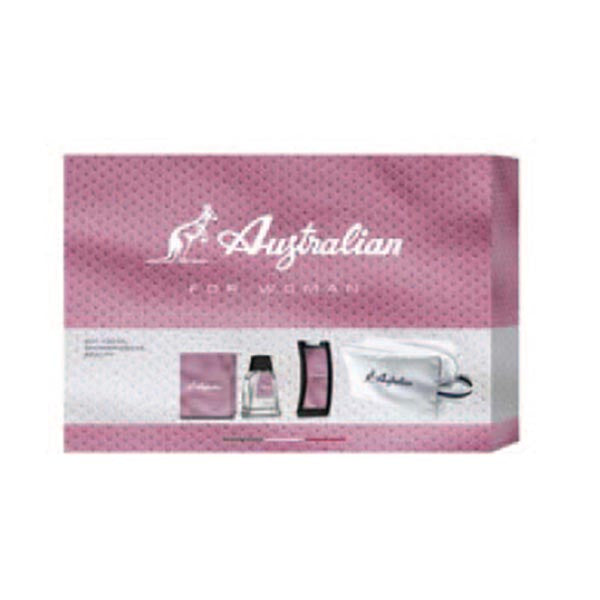 AUSTRALIAN COFANETTO ROSA EDT 100 ML + DOCCIA + POCHETTE - Tre Pi Profumerie