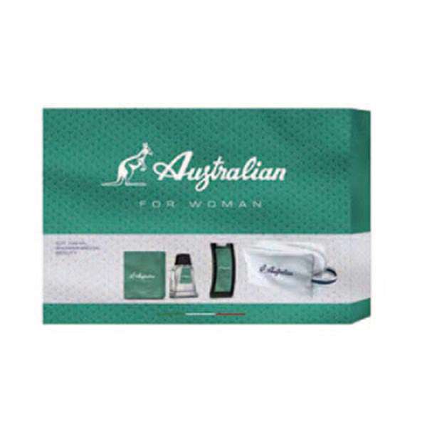 AUSTRALIAN COFANETTO VERDE EDT 100 ML + DOCCIA + POCHETTE - Tre Pi Profumerie