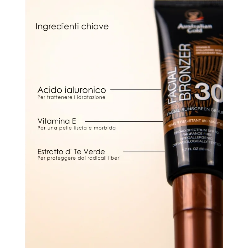 AUSTRALIAN FACE BRONZERSERUM SPF 30 50 ML