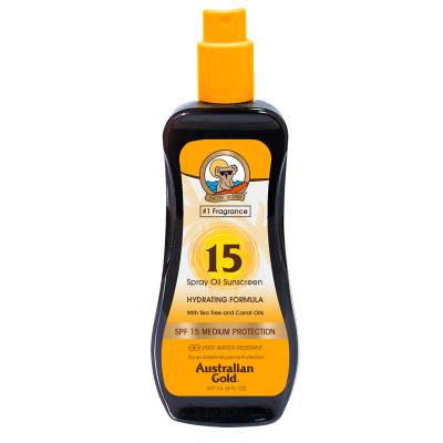 AUSTRALIAN GOLD SPRAY OIL HYDRATING FORMULA CARROT SPF15 237 ML - Tre Pi Profumerie