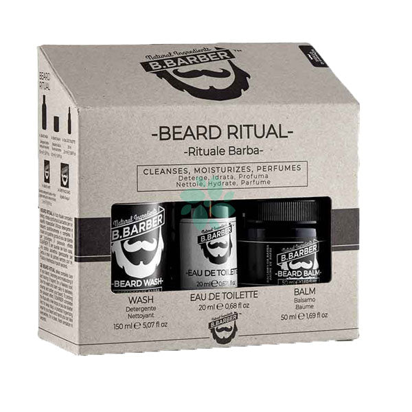 B.BARBER BEARD RITUAL WASH 150 + EDT 20 + BALSAMO 50 ML - Tre Pi Profumerie
