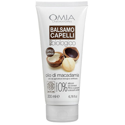 OMIA BALSAMO CAPELLI LUMINOSI OLIO DI MACADAMIA 200 ML - Tre Pi Profumerie