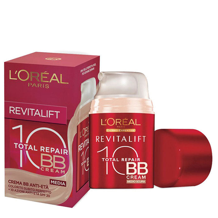 L'OREAL REVITALIFT TOTAL REPAIR 10 BB CREAM MEDIO SCURA 50 ML - Tre Pi Profumerie