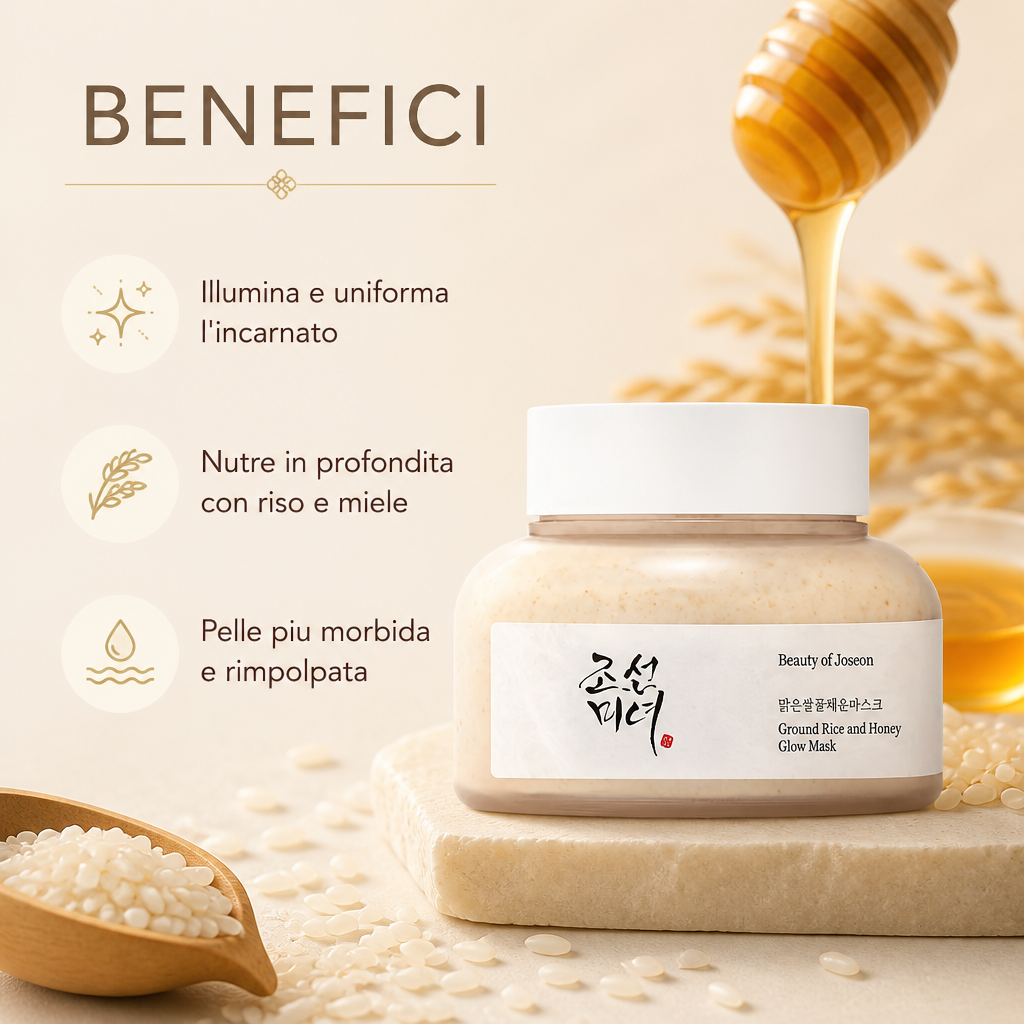 Beauty of Joseon Rice & Honey Glow Mask – Maschera Illuminante 150ml