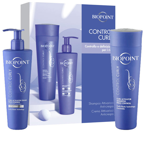 BIOPOINT COFANETTO CONTROL CURLY SHAMPOO ATTIVARICCI + CREMA - Tre Pi Profumerie